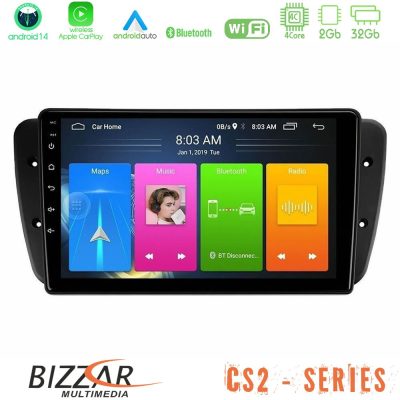 Bizzar CS2 Series 4Core Android14 2+32GB Seat Ibiza 2008-2012 Navigation Multimedia Tablet 9" Με Carplay & Android Auto