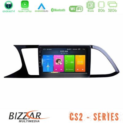 Bizzar CS2 Series 4Core Android14 2+32GB Seat Leon 2013 – 2019 Navigation Multimedia Tablet 9" Με Carplay & Android Auto