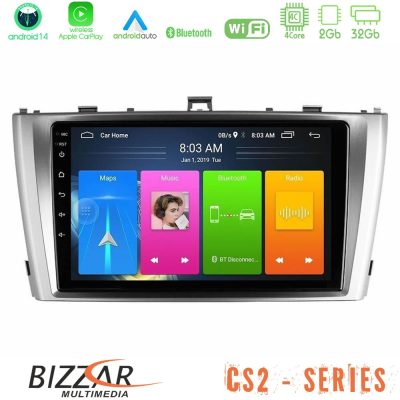 Bizzar CS2 Series 4Core Android14 2+32GB Toyota Avensis T27 Navigation Multimedia Tablet 9" Με Carplay & Android Auto