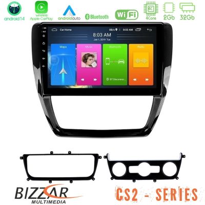 Bizzar CS2 Series 4Core Android14 2+32GB VW Jetta Navigation Multimedia Tablet 10" Με Carplay & Android Auto