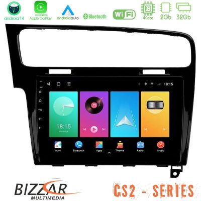 Bizzar CS2 Series 4Core Android14 2+32GB VW GOLF 7 Navigation Multimedia Tablet 10" Με Carplay & Android Auto