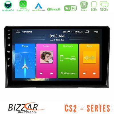Bizzar CS2 Series 4Core Android14 2+32GB VW Transporter 2003-2015 Navigation Multimedia Tablet 9" Με Carplay & Android Auto