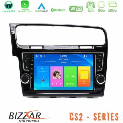 Bizzar CS2 Series 4Core Android14 2+32GB VW GOLF 7 Navigation Multimedia Tablet 9" Με Carplay & Android Auto (OEM Look)