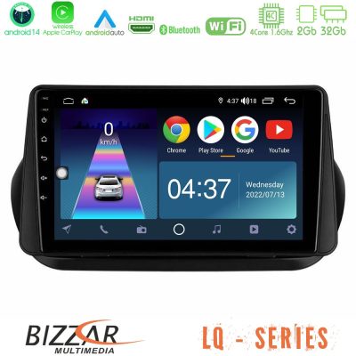 Bizzar LQ Series 4Core Android14 2+32GB Fiat Fiorino/Citroen Nemo/Peugeot Bipper Navigation Multimedia Tablet 9" Με Carplay & Android Auto