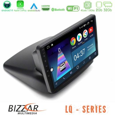 Bizzar LQ Series 4Core Android14 2+32GB Fiat Doblo 2002-2009 Navigation Multimedia Tablet 9" Με Carplay & Android Auto