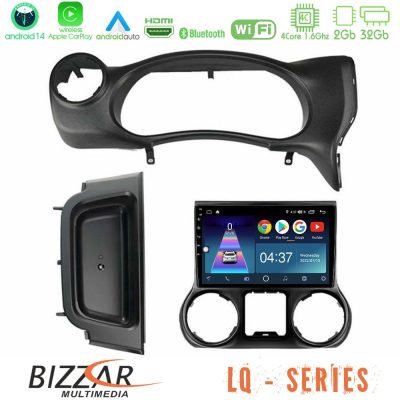 Bizzar LQ Series 4Core Android14 2+32GB Jeep Wrangler 2014-2017 Navigation Multimedia Tablet 9" Με Carplay & Android Auto