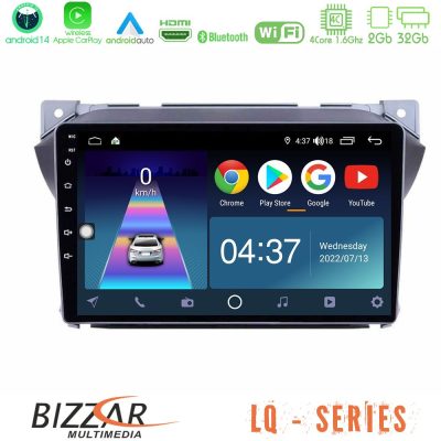 Bizzar LQ Series 4Core Android14 2+32GB Suzuki Alto & Nissan Pixo Navigation Multimedia Tablet 9″ Με Carplay & Android Auto