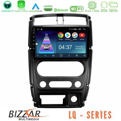 Bizzar LQ Series 4Core Android14 2+32GB Suzuki Jimny 2007-2017 Navigation Multimedia Tablet 9" Με Carplay & Android Auto