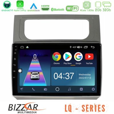 Bizzar LQ Series 4Core Android14 2+32GB VW Touran 2011-2015 Navigation Multimedia Tablet 10" Με Carplay & Android Auto