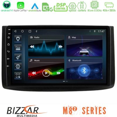Bizzar M8² Series 8Core Android14 4+32GB  Chevrolet Aveo 2006-2010 Navigation Multimedia Tablet 9" Με Carplay & Android Auto