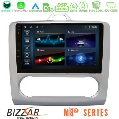 Bizzar M8² Series 8Core Android14 4+32GB  Ford Focus Auto AC Navigation Multimedia Tablet 9" Με Carplay & Android Auto