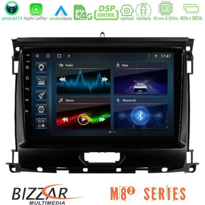 Bizzar M8² Series 8Core Android14 4+32GB  Ford Ranger 2017-2022 Navigation Multimedia Tablet 9" Με Carplay & Android Auto