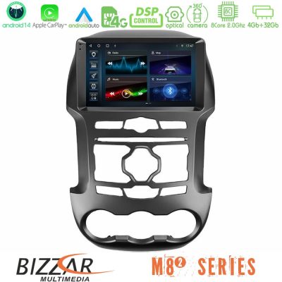 Bizzar M8² Series 8Core Android14 4+32GB  Ford Ranger 2012-2016 Navigation Multimedia Tablet 9" Με Carplay & Android Auto