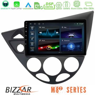 Bizzar M8² Series 8Core Android14 4+32GB  Ford Focus 1999-2004 Navigation Multimedia Tablet 9" Με Carplay & Android Auto