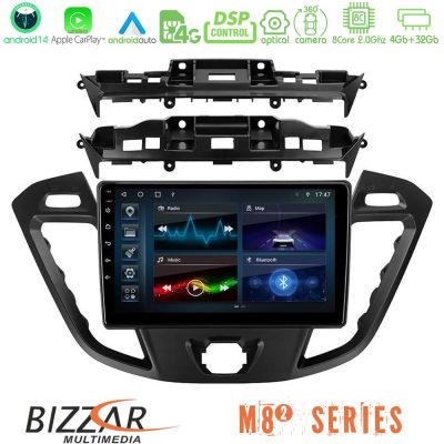 Bizzar M8² Series 8Core Android14 4+32GB  Ford Transit Custom/Tourneo Custom Navigation Multimedia Tablet 9" Με Carplay & Android Auto