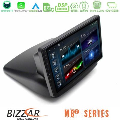 Bizzar M8² Series 8Core Android14 4+32GB  Fiat Doblo 2002-2009 Navigation Multimedia Tablet 9" Με Carplay & Android Auto