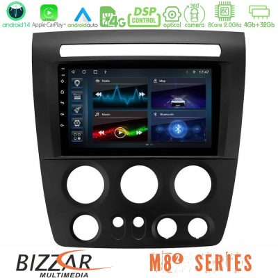 Bizzar M8² Series 8Core Android14 4+32GB  Hummer H3 2005-2009 Navigation Multimedia Tablet 9" Με Carplay & Android Auto