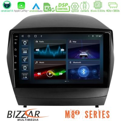 Bizzar M8² Series 8Core Android14 4+32GB  Hyundai IX35 Auto A/C Navigation Multimedia Tablet 9" Με Carplay & Android Auto