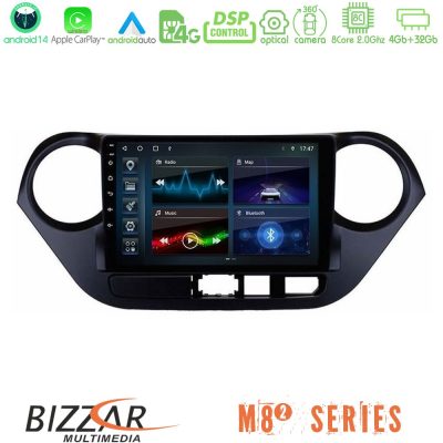 Bizzar M8² Series 8Core Android14 4+32GB  Hyundai i10 2014-2020 Navigation Multimedia Tablet 9" Με Carplay & Android Auto
