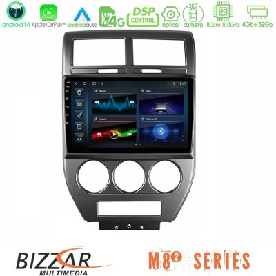 Bizzar M8² Series 8Core Android14 4+32GB  Jeep Compass/Patriot 2007-2008 Navigation Multimedia Tablet 10" Με Carplay & Android Auto
