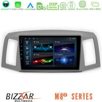 Bizzar M8² Series 8Core Android14 4+32GB  Jeep Grand Cherokee 2005-2007 Navigation Multimedia Tablet 10" Με Carplay & Android Auto
