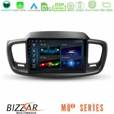 Bizzar M8² Series 8Core Android14 4+32GB  Kia Sorento 2018-2021 Navigation Multimedia Tablet 9" Με Carplay & Android Auto