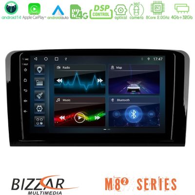 Bizzar M8² Series 8Core Android14 4+32GB  Mercedes ML/GL Class Navigation Multimedia Tablet 9" Με Carplay & Android Auto