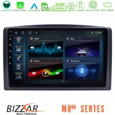 Bizzar M8² Series 8Core Android14 4+32GB  Mercedes Vito 2015-2021 Navigation Multimedia Tablet 10" Με Carplay & Android Auto