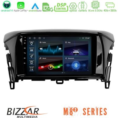 Bizzar M8² Series 8Core Android14 4+32GB  Mitsubishi Eclipse Cross Navigation Multimedia Tablet 9" Με Carplay & Android Auto