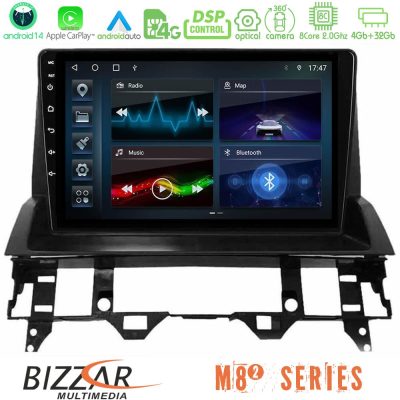Bizzar M8² Series 8Core Android14 4+32GB  Mazda6 2002-2006 Navigation Multimedia Tablet 10" Με Carplay & Android Auto