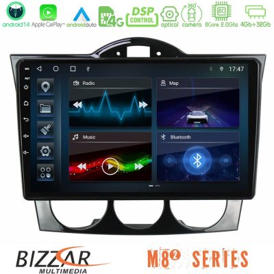 Bizzar M8² Series 8Core Android14 4+32GB  Mazda RX8 2003-2008 Navigation Multimedia Tablet 9" Με Carplay & Android Auto