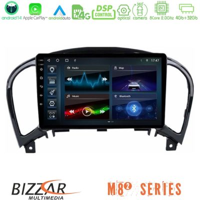 Bizzar M8² Series 8Core Android14 4+32GB  Nissan Juke Navigation Multimedia Tablet 9" Με Carplay & Android Auto