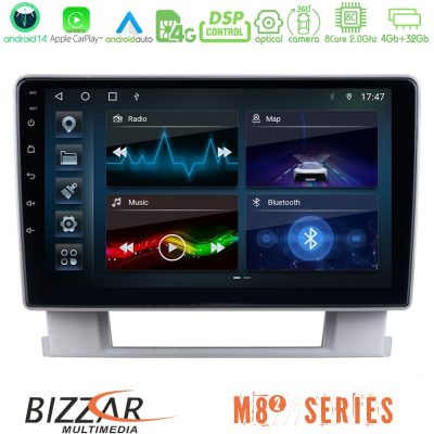 Bizzar M8² Series 8Core Android14 4+32GB  Opel Astra J 2010-2014 Navigation Multimedia Tablet 9" Με Carplay & Android Auto
