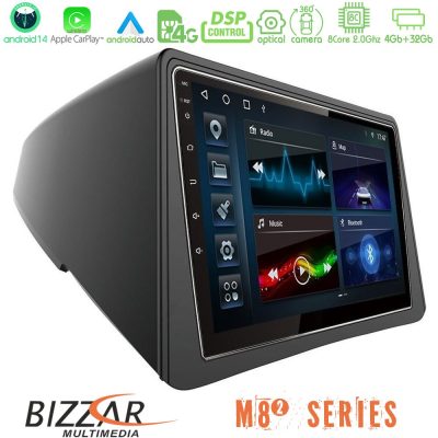 Bizzar M8² Series 8Core Android14 4+32GB  Opel Mokka Navigation Multimedia Tablet 9" Με Carplay & Android Auto
