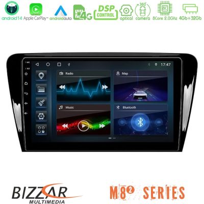 Bizzar M8² Series 8Core Android14 4+32GB  Skoda Octavia 7 Navigation Multimedia Tablet 10" Με Carplay & Android Auto