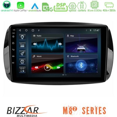 Bizzar M8² Series 8Core Android14 4+32GB  Smart 453 Navigation Multimedia Tablet 9" Με Carplay & Android Auto
