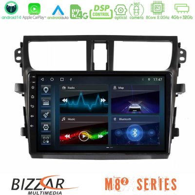 Bizzar M8² Series 8Core Android14 4+32GB  Suzuki Celerio 2014-2020 Navigation Multimedia Tablet 9″ Με Carplay & Android Auto