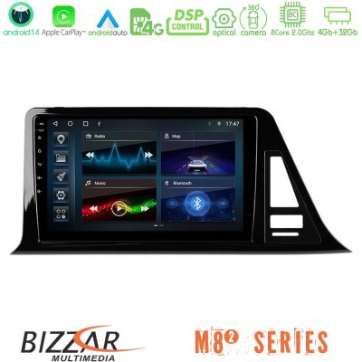 Bizzar M8² Series 8Core Android14 4+32GB  Toyota CH-R Navigation Multimedia Tablet 9" Με Carplay & Android Auto