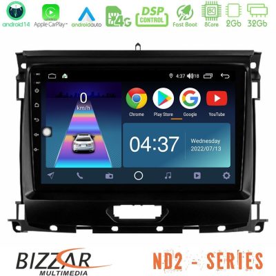 Bizzar ND2 Series 8Core Android14 2+32GB  Ford Ranger 2017-2022 Navigation Multimedia Tablet 9" Με Carplay & Android Auto