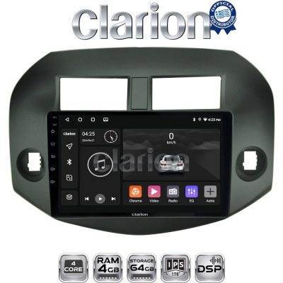 CLARION GL32018B Οθόνη OEM Multimedia Αυτοκινήτου για Toyota Rav4 2007 > 2012 (CarPlay/AndroidAuto/BT/GPS/WIFI/GPRS)