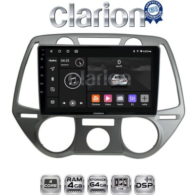 CLARION GL32838 Οθόνη OEM Multimedia Αυτοκινήτου για Hyundai i20 2008 > 2014 (CarPlay/AndroidAuto/BT/GPS/WIFI/GPRS)