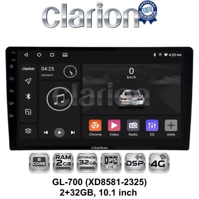 GL-700 (XD8581-2325) 2+32GB, 10.1 inch Οθόνη universal Tablet style Multimedia Αυτοκινήτου (CarPlay/AndroidAuto/BT/GPS/WIFI/GPRS)