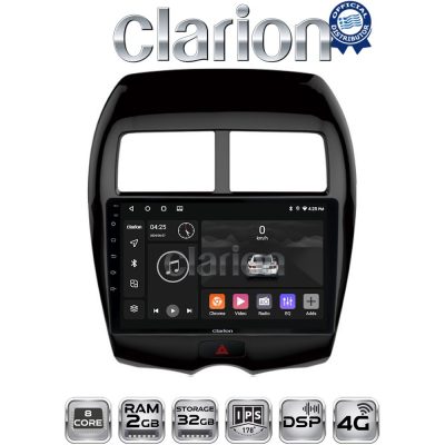 CLARION GL71026 Οθόνη OEM Multimedia Αυτοκινήτου για MITSUBISHI ASX 2008> (CarPlay/AndroidAuto/BT/GPS/WIFI/GPRS)