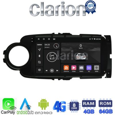 CLARION GL72454B Οθόνη OEM Multimedia Αυτοκινήτου για Toyota Yaris 2015 > 2019 (CarPlay/AndroidAuto/BT/GPS/WIFI/GPRS)