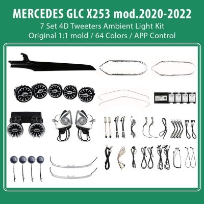 DIQ AMBIENT 8161 DCQ2 BENZ GLC (X253) (Digital iQ Ambient Light for Mercedes GLC (X253) mod.2020-2022, 7 Set 4D Kit)