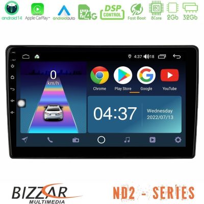 Bizzar ND2 Series 8Core Android14 2+32GB  Ford Transit Custom 2019-2024 Navigation Multimedia Tablet 9" Με Carplay & Android Auto