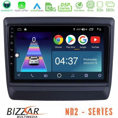 Bizzar ND2 Series 8Core Android14 2+32GB  Isuzu D-MAX 2020-2023 Navigation Multimedia Tablet 9" Με Carplay & Android Auto