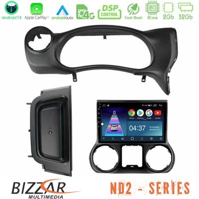 Bizzar ND2 Series 8Core Android14 2+32GB  Jeep Wrangler 2014-2017 Navigation Multimedia Tablet 9" Με Carplay & Android Auto