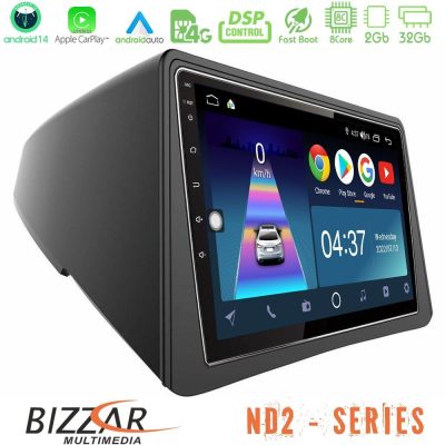 Bizzar ND2 Series 8Core Android14 2+32GB  Opel Mokka Navigation Multimedia Tablet 9" Με Carplay & Android Auto