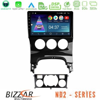Bizzar ND2 Series 8Core Android14 2+32GB  Peugeot 3008 AUTO A/C Navigation Multimedia Tablet 9" Με Carplay & Android Auto